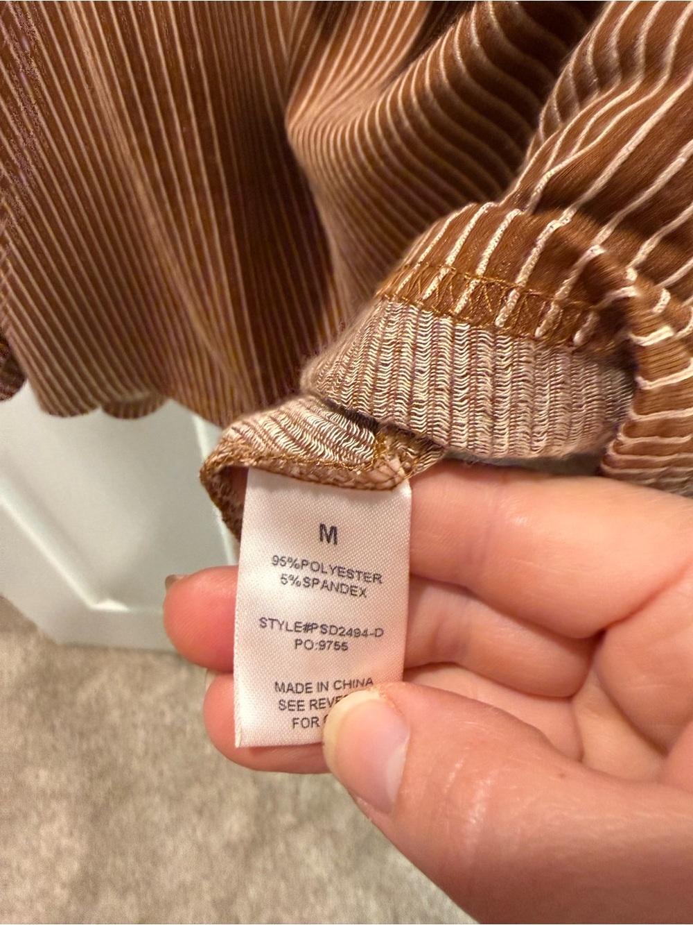 Polagram Brown Striped Dress - Picture 5 of 5
